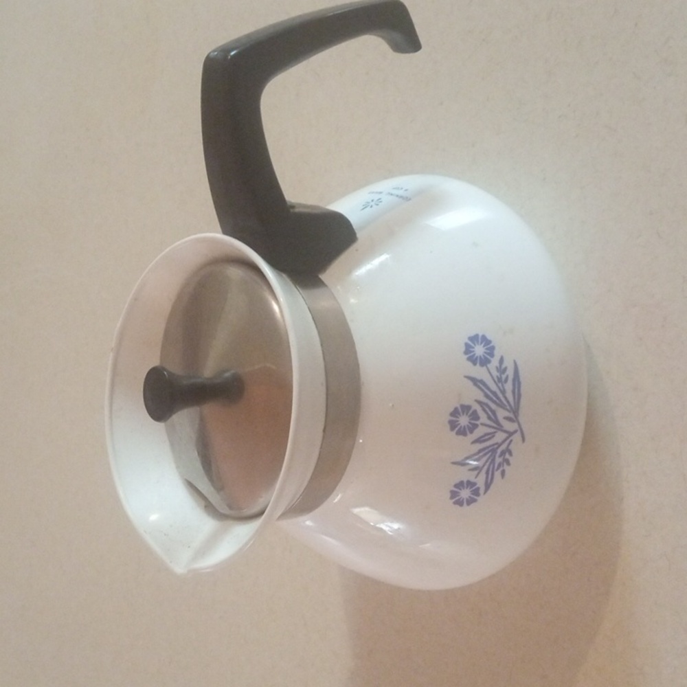 Corning Ware Cornflower Tea Kettle Coffee Pot.